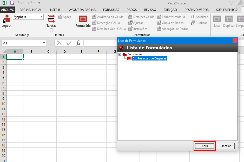 Figure 29 List of Forms