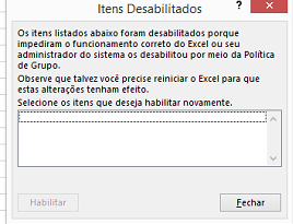 Figure 48 Disabled Items