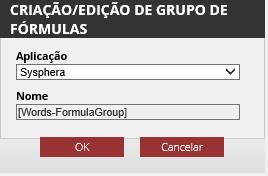 Figure 18 Creation and/or Editing of Formula Group