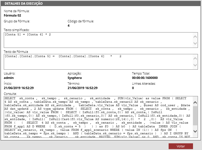 Figure 27 Execution details
