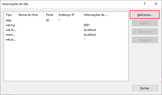 Figure 27 Site Bindings