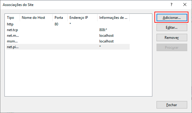 Figure 36 Add Site Bindings