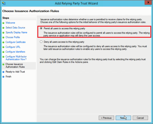 Figure 15: Choose Issuance Authorization Rules Screen