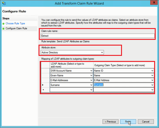 Figure 25: Add Transform Claim Rule Wizard Screen