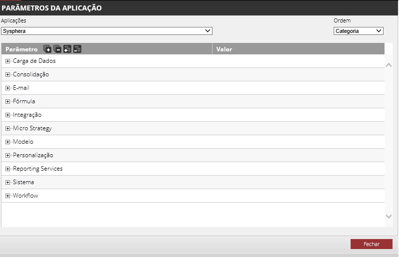 Figure 28: Application Parameters Screen