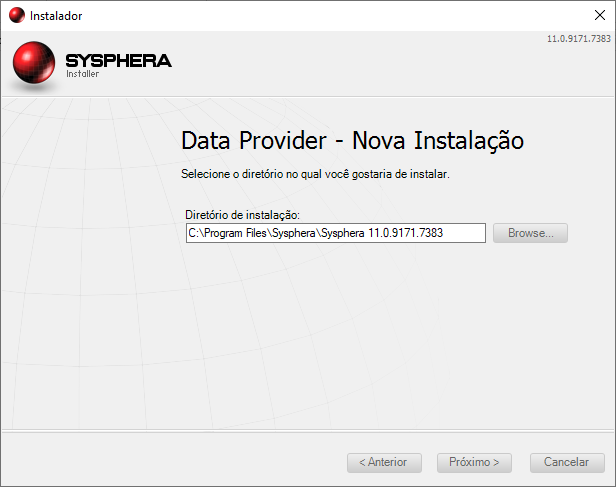 Figure 15 Data Provider - New Installation