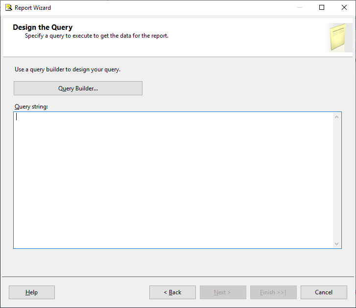 Figure 44 Design the Query Screen