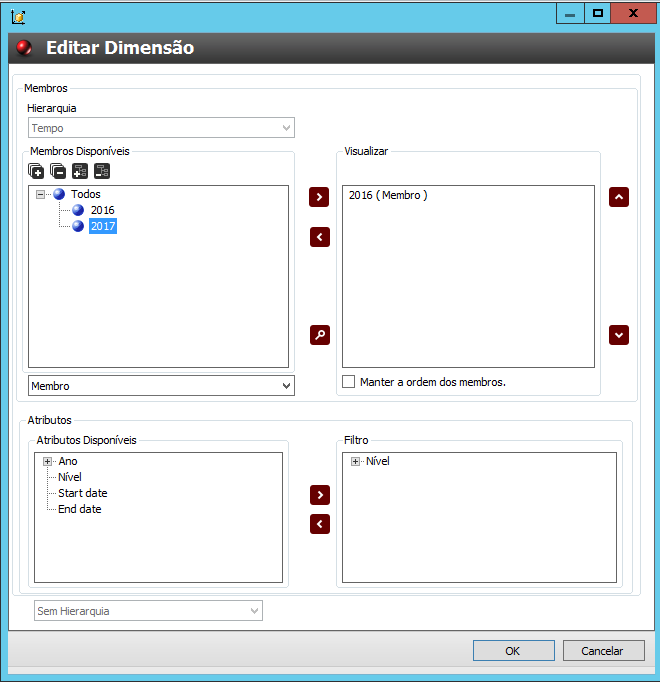 Figure 49 Edit Dimension Members Screen