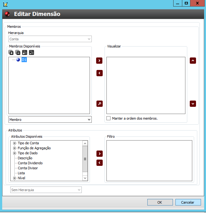 Figure 50 Selecting Members in Dimensions