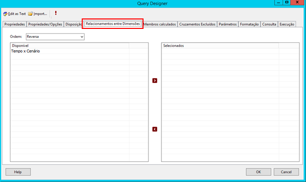 Figure 52 Dimension Relationships Tab