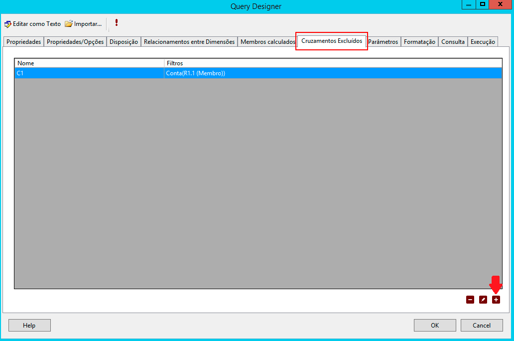 Figure 55 Excluded Crossings Tab