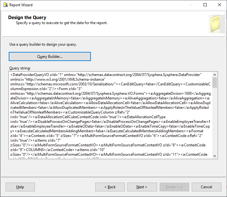 Figure 64 Design the Query Screen