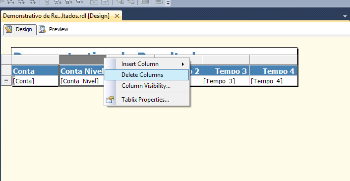 Figure 71 Removing a Column