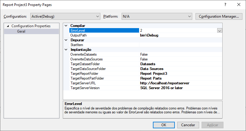 Figure 85 Configuring Properties