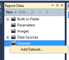 Figure 95 Selecting Add Dataset