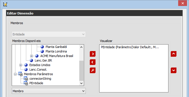 Figure 106 Selected parameter without a default member