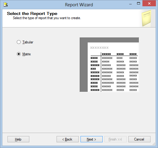 Figure 116 Selecting Report Type