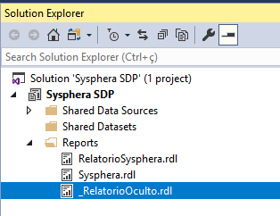 Figure 127 Hidden Report Option