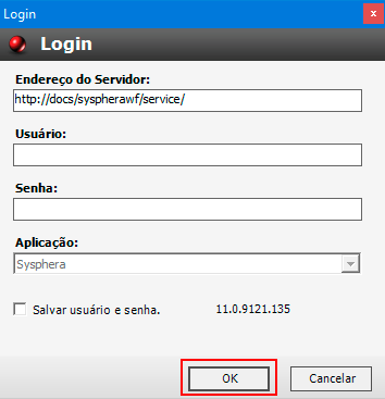Figura 27 Pantalla de inicio de sesión T6 Planning Excel Add-In