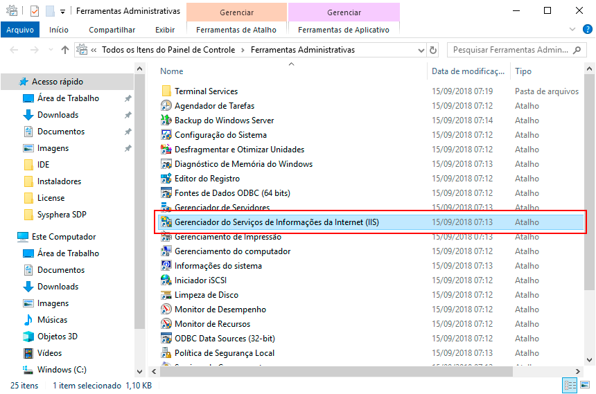 Figura 18 Administrador de Servicios de Internet (IIS)