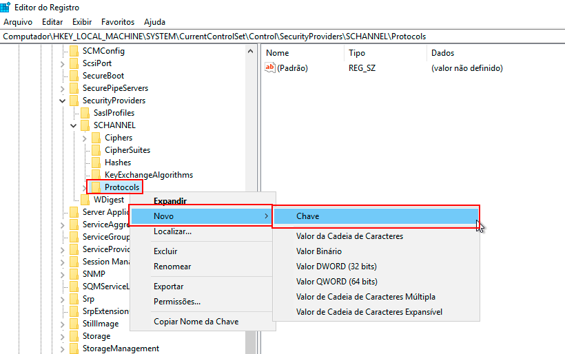 Figura 41 Criar Nova Chave SSL2.0