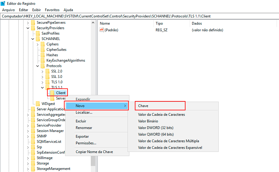 Figura 71 Cria Valor DisabledByDefault