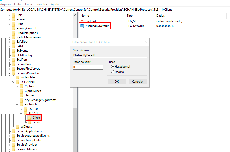 Figura 72 Datos del Valor DisableByDefault