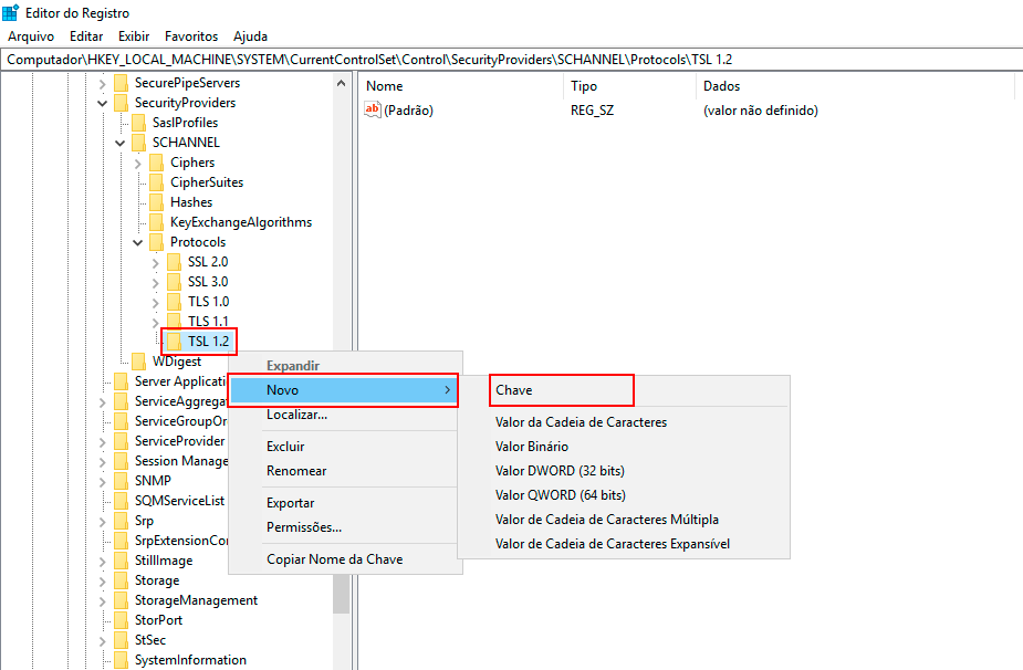 Figura 78 Crear Nueva Chave Client