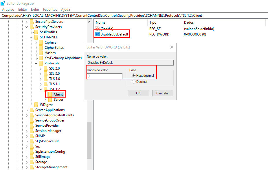 Figura 81 Dados do Valor DisableByDefault