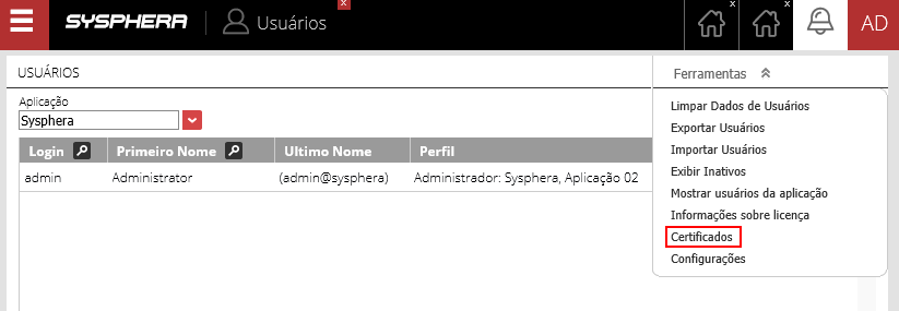 Figura 2: Accediendo a la opción de Certificados