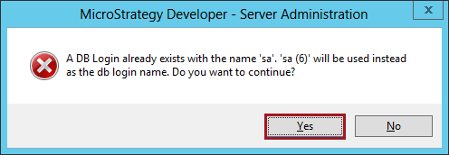 Figura 24: Mensaje de MicroStrategy Developer