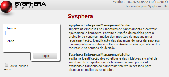 Figura 90: Portal de acceso de T6 Planning