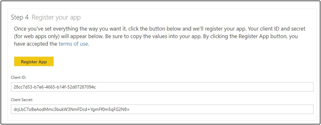 Figura 1: Pantalla de Registro de Aplicación