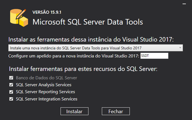 Figura 2 Selección del tipo de instalación