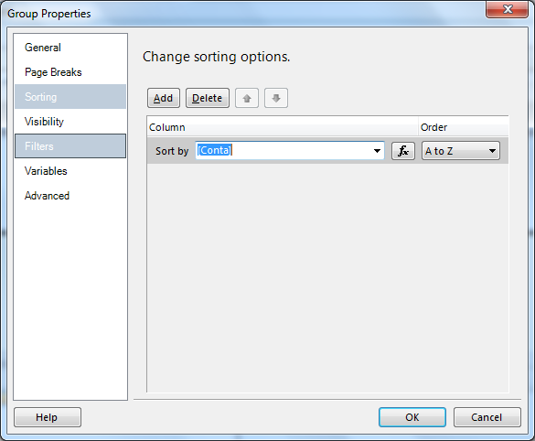 Figura 77 Configurando Group Properties