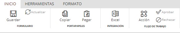 Pestaña Inicio