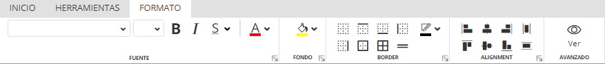 Pestaña Formato