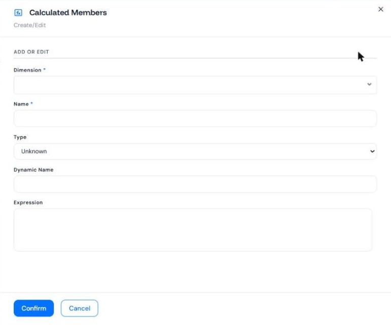 Calculated Members - Add or Edit