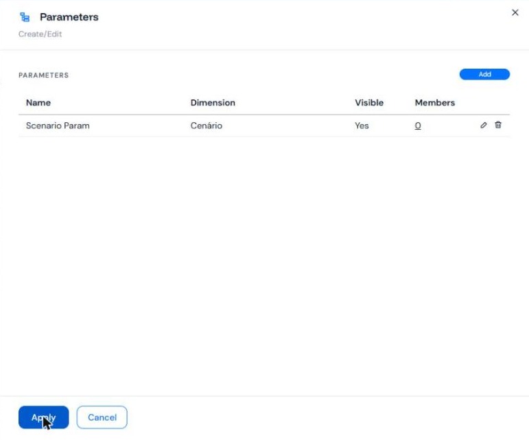 Parameters Panel