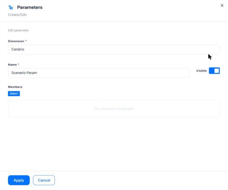 Parameters - Edit parameter