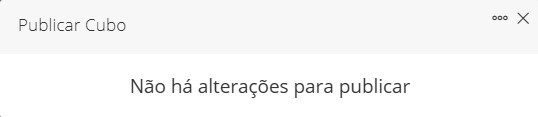 Sem alterações para publicar