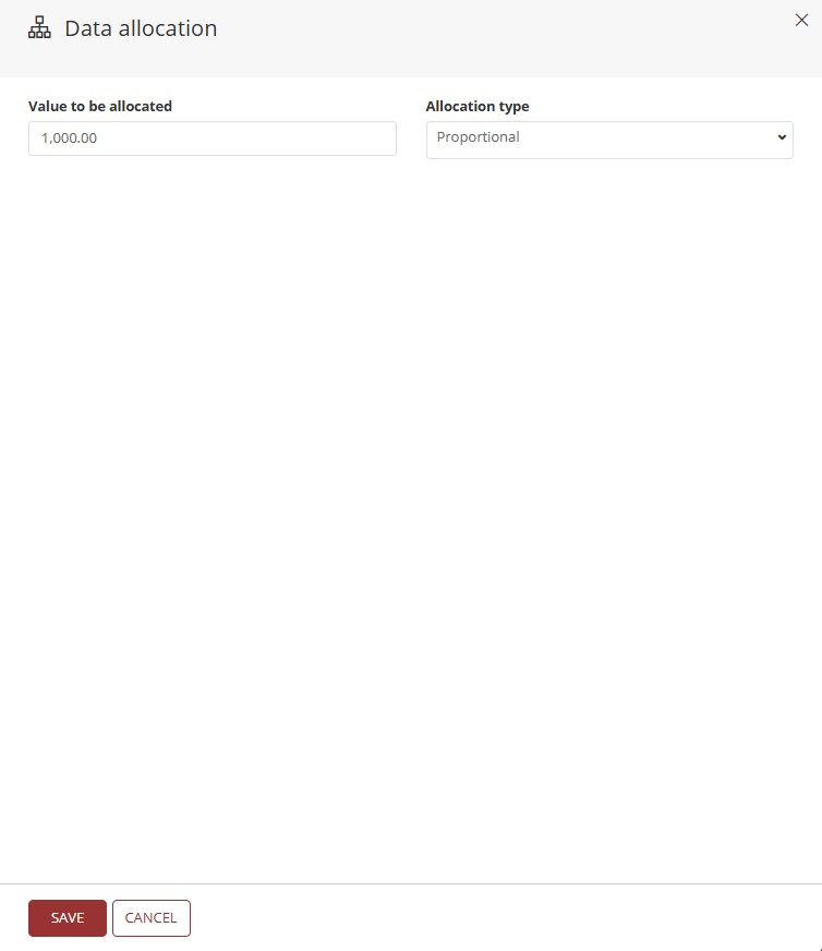 proportional allocation page