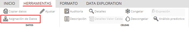 página de asignación