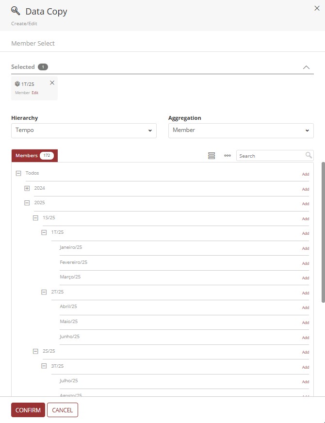 Member and attribute selection