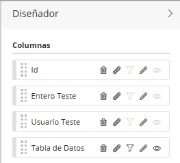 Formulario de datos - Modo de Visualización Panel