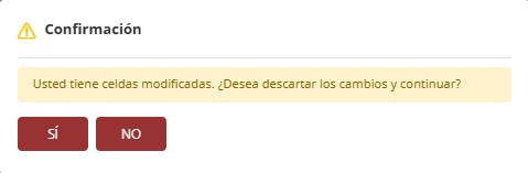 Ventana de Confirmación - Actualizar