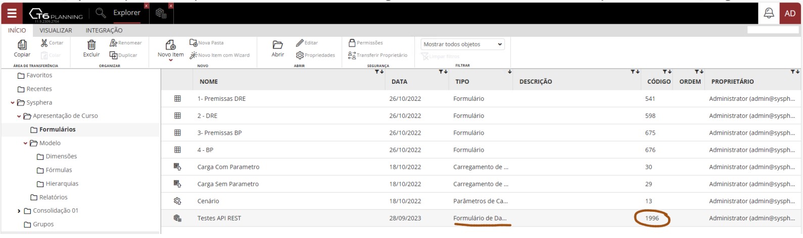 imagen mostrando el código del objeto