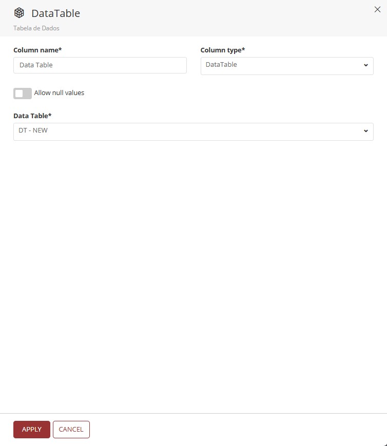 Data Table Type