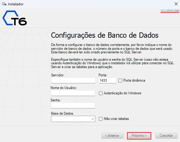 Configurações de Conexão com o Banco de Dados