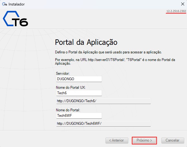 Configurações do Portal no IIS